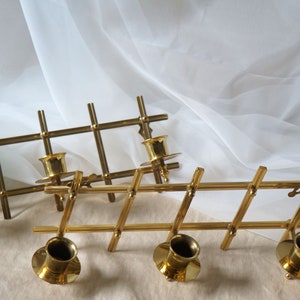 Set of 2 Partylite Brass Candle Holders Wall Hangings