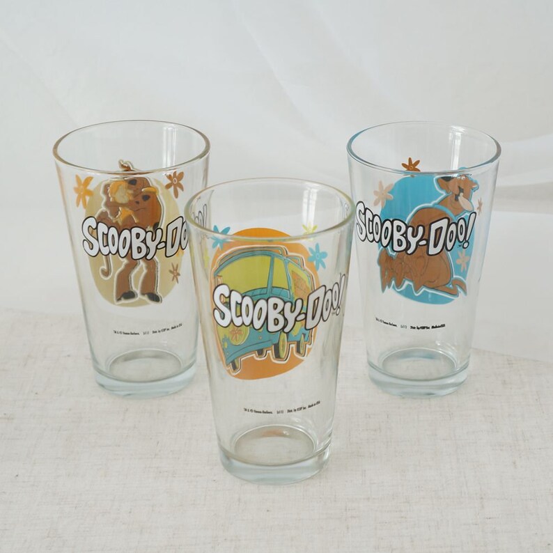 Set of 3 SCOOBYDOO Glass Tumblers Drinking Glasses Etsy Australia