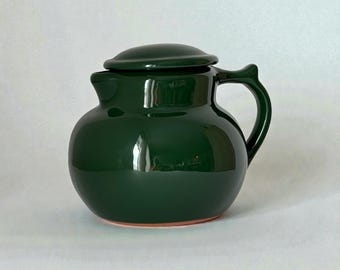 Cafetera vintage CUPPER de porcelana verde (compatible con la mayoría de cafeteras de 12 tazas) 1991 Christian Ridge Pottery