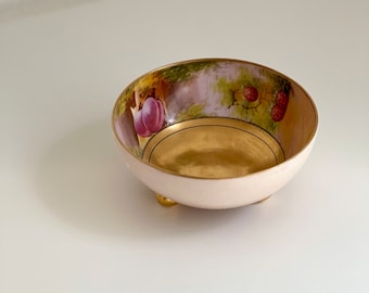 Vintage WA Pickard China Golden Hand Painted Fruit Porcelain