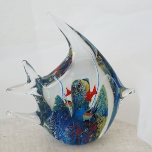 Murano-style Fish Art Glass Paperweight Figurine (not Murano)