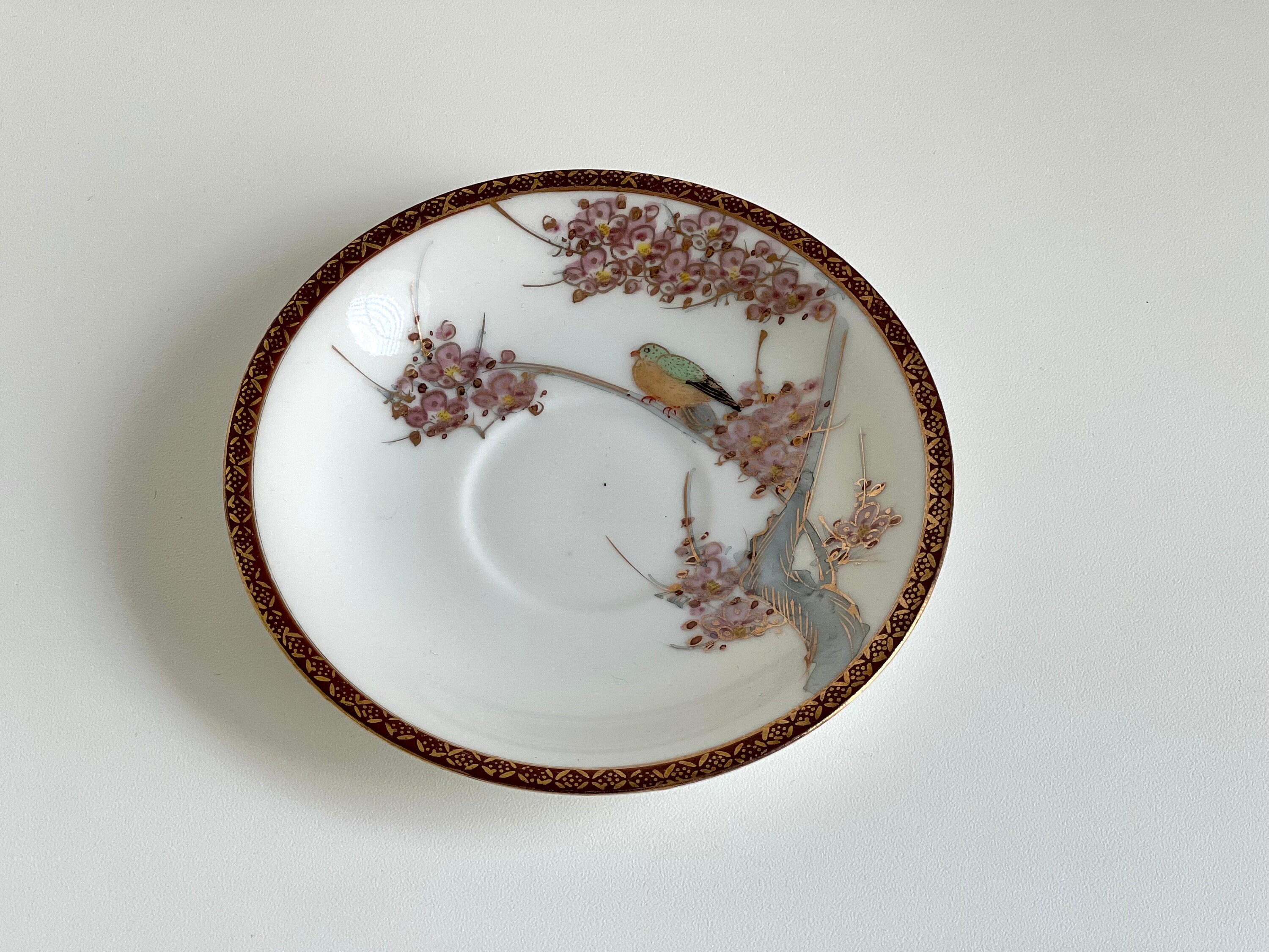 Antique 1910s Kutani Nine Valleys Japan Japanese Hand Painted Gold