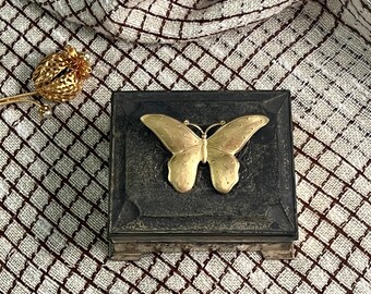Elegant Black and Gold Butterfly Brooch Vintage Black And Gold Butterfly Brooch Pin | eBay main image 3