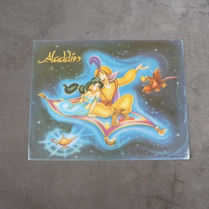 Vintage Disney Aladdin Jasmijn &Aladdin Poster 8inch