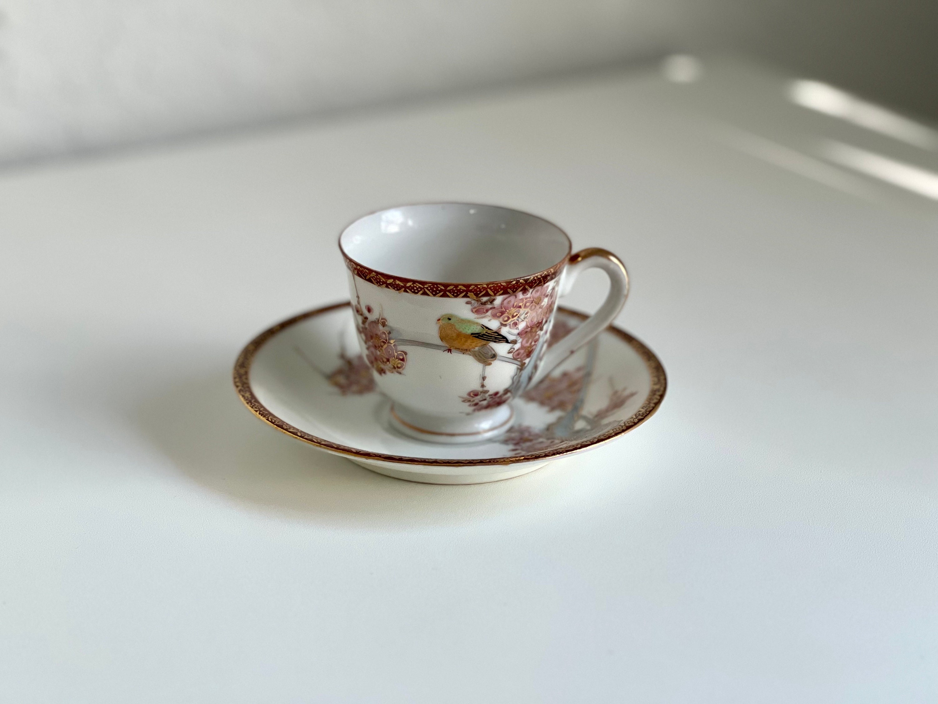いなかもの Antique 1910s Kutani Nine Valleys Japan Japanese Hand Painted Gold