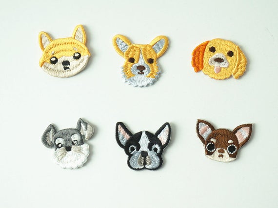 CORGI PUPPPY Iron On Patch Dogs Pets Animals Puppies