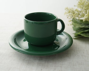 Green Waechtersbach West Germany Porcelain Cup & Saucer