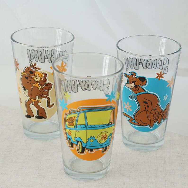 Set of 3 SCOOBYDOO Glass Tumblers Drinking Glasses Etsy Australia