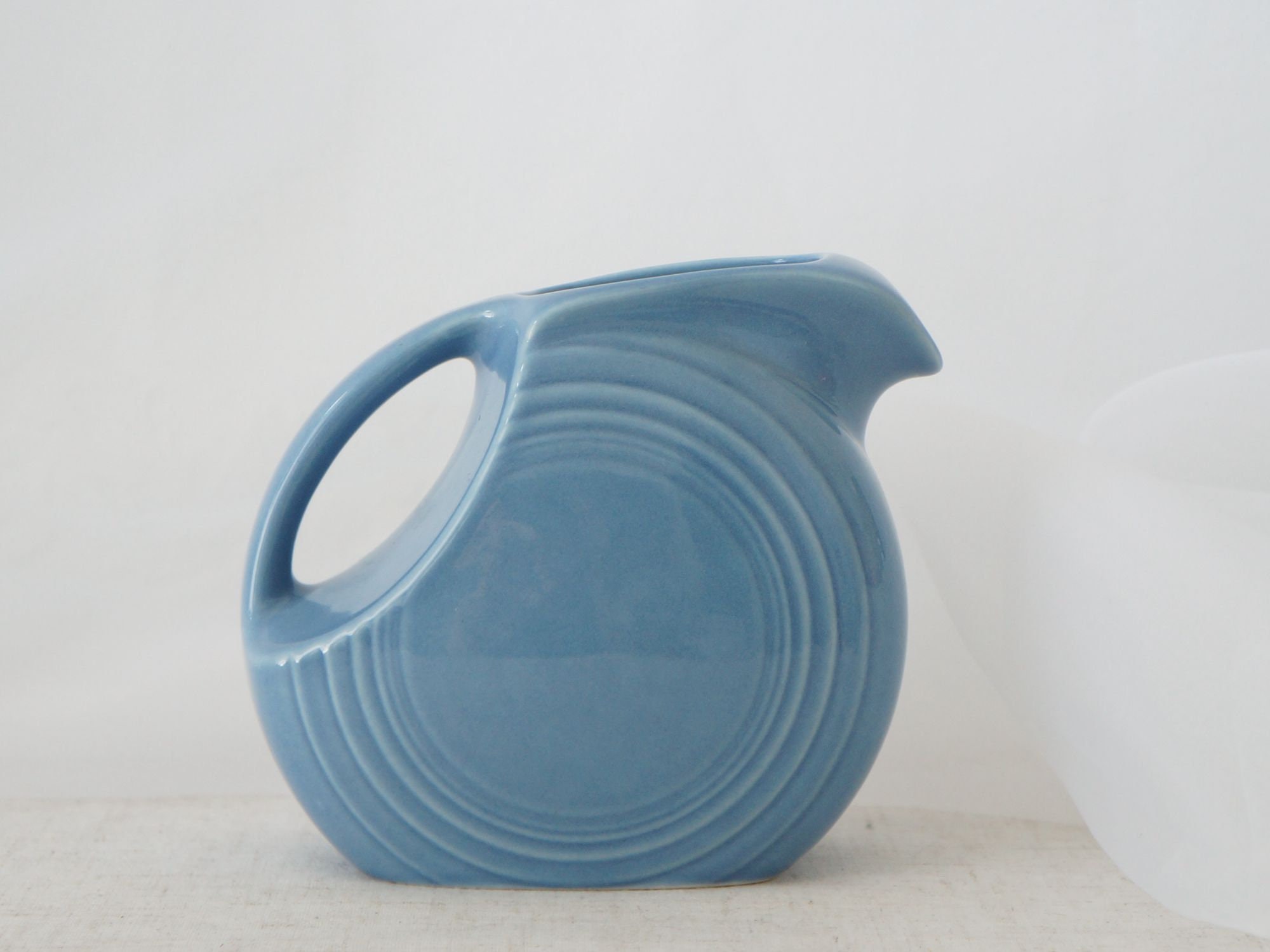 Fiesta Blue Pottery Small Pitcher With Handle 6 Inch H mark Etsy