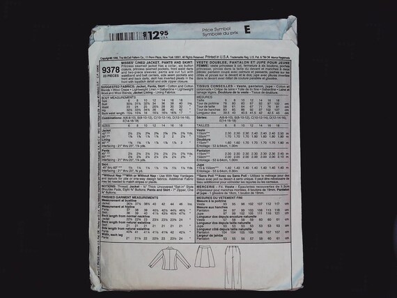 22 18 Skirt And Pants Size 16 20 Uncut McCall‘s Paper Sewing Pattern ...