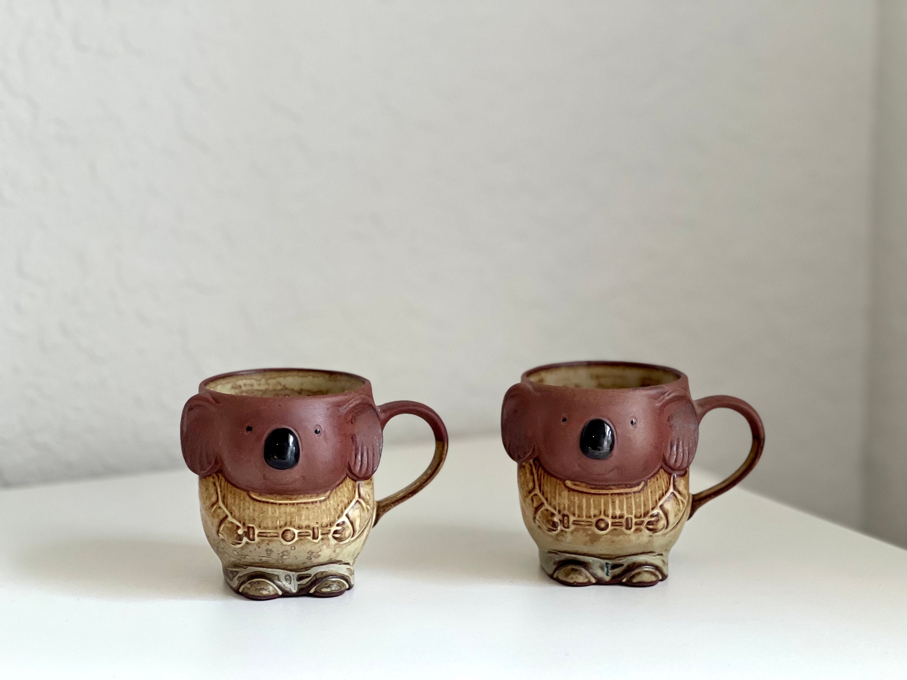 Vintage Gempo Pottery Koala Ceramic Mug Teapot Pitcher Sugar
