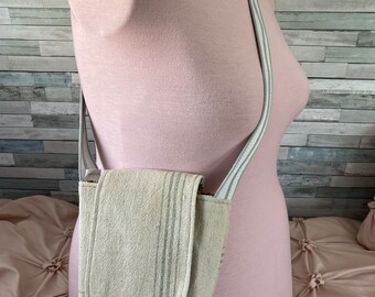 Vintage Feed and Flour Sack Mini Crossbody Day Bag