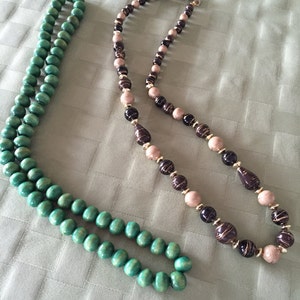 Two Beaded Necklaces Vintage Costume Jewelry image 1