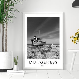 Dungeness Beach / Dungeness Travel Poster / Kent Travel Poster / Kent Coast / Dungeness / Travel Gift