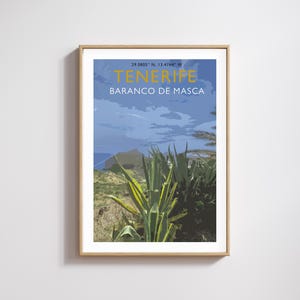 Masca Tenerfie Poster / Branco De Masca / Canary Islands / Tenerife Photo / Tenerife Travel Gift / Unique Travel Poster/ Tenerife Print