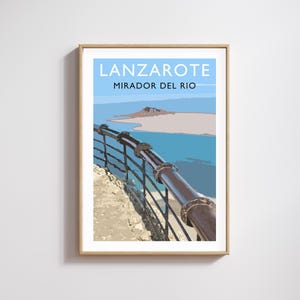 Mirador Del Rio / Mirador Lanzarote / Kanarische Inseln / Cesar Manrique / Lanzarote Reisegeschenk / Einzigartiges Reiseplakat