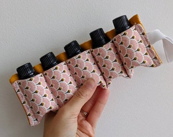 Homeopathy Essential Oil/Globuli Roll || 5 Pocket Travel Organizer || Art Deco Blush Design