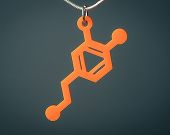 Dopamine Molecule Necklace Charm