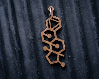 Estrogen Molecule Necklace pendant