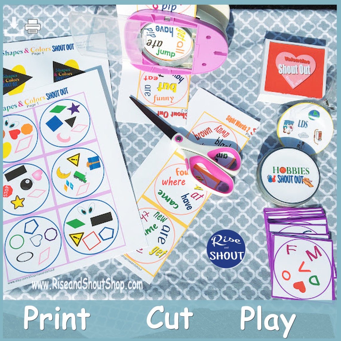 BAPTISM GAME Matching Shout Out; 31 Cards, 3: &amp; 5"; 8 is Great; LDS ...
