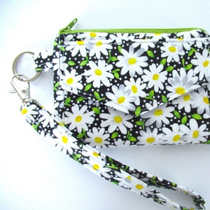 Gänseblümchen Schlüsselanhänger Brieftasche, Daisy ID Brieftasche, Gänseblümchen Schlüsselanhänger Brieftasche, Daisy Lanyard Brieftasche, Abschlussgeschenk, Gänseblümchen Geschenk