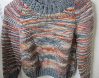 Size 10 Child Sweater, Child Sweater, Unique Child Sweater, Boy's Sweater, Girl's Sweater, Knit Child Sweater, Multi-colored Sweater