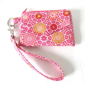 Wristlet ID Wallet, Keychain Wallet, Pink Keychain Wallet, Wristlet Wallet, Lanyard Wallet, Graduation Gift, ID Keychain Wristlet