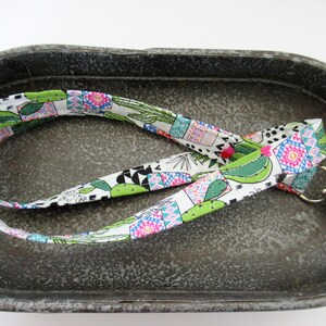 Cactus Lanyard, Fabric Lanyard, Cactus Gift, Gift for Coworker, Cactus Keychain Lanyard, Gift for Teen, Stocking Stuffer under 10, Cactus