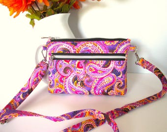 Small Crossbody Bag, Shoulder Purse, Crossbody Purse with Adjustable Strap, Fabric Purse, Small Purse, Small Crossbody Fabric Purse