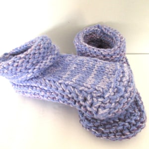 Purple Knit Slippers, Ready to Ship, Knitted Slippers, Women&#39;s Knit Slippers, Knit Slippers, Lavender Slippers, Knit house shoes