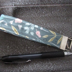 Key Fob Wristlet, Wrist Lanyard Keychain, Floral Key Fob, Gift for Coworker, Keychain Wristlet, Gift for Friend, Stocking Stuffer under 5