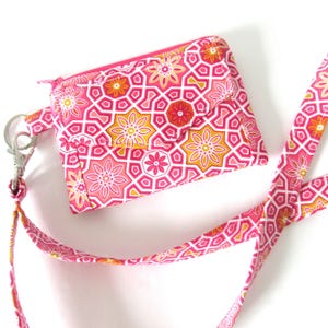 Porte-monnaie avec porte-clés, Porte-clés rose, Porte-clés avec bracelet, Porte-monnaie avec cordon, Cadeau de fin d'études, Porte-clés avec porte-clés