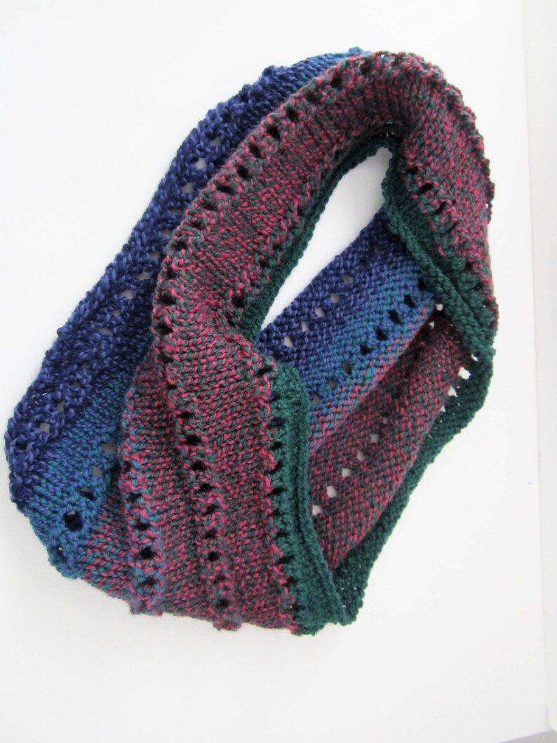Bold Knit Scarf Knit Scarf Infinity Scarf Colorful Scarf ...