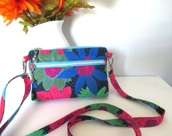 Small Crossbody Bag, Floral Purse, Crossbody Purse with Adjustable Strap, Fabric Purse, Small Purse, Small Crossbody Fabric Purse