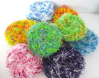 Dish Scrubber, Knit Dish Scrubbies, Stocking Stuffer for Adults, Stocking Stuffer for College Kids, Thick Knit Dish Scrubby, Gift Under 5