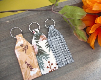 Chapstick Holder Keychain, Chapstick Holder, Lip Balm Holder Keychain, Gift Under 5, Lip Balm Keychain, Floral Burts Bees holder