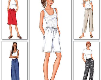 Butterick 3460 Size 8-10-12 or 14-16-18 or 20-22-24 Misses&#39;/Misses&#39; Petite Elastic-Waist Skirts, Shorts and Pants Sewing Pattern / Uncut FF
