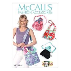 McCall&#39;s M7418 Misses Purses / Shoulder Bags Sewing Pattern / Uncut/FF