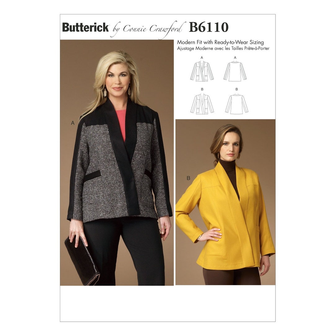 Butterick B6110 Misses Loose Fitting Jacket Sewing Pattern / Uncut/ff ...