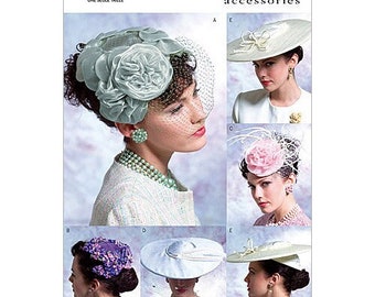 V8052 vogue sewing pattern 8052 fashion formal hats clips headbands one size  / uncut ff