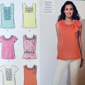 Simplicity 2599 Sewing Pattern - Misses Tops - Size 4-12/Uncut