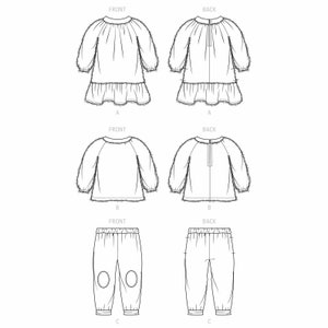 Simplicity S9460 Sewing Pattern Toddlers' Children's Dress Top Pants Sizes 1/2-8 /Uncut, FF image 8