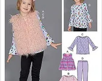 McCall's M7830 Sewing Pattern - Girl's Vest, Tunic, and Leggings by David Tutera - Size 2-5 or 6-8