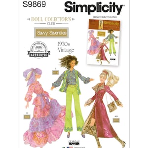 Doll Clothes for 11 1/2&quot; Fashion Doll by Theresa LaQuey Simplicity Sewing Pattern S9869