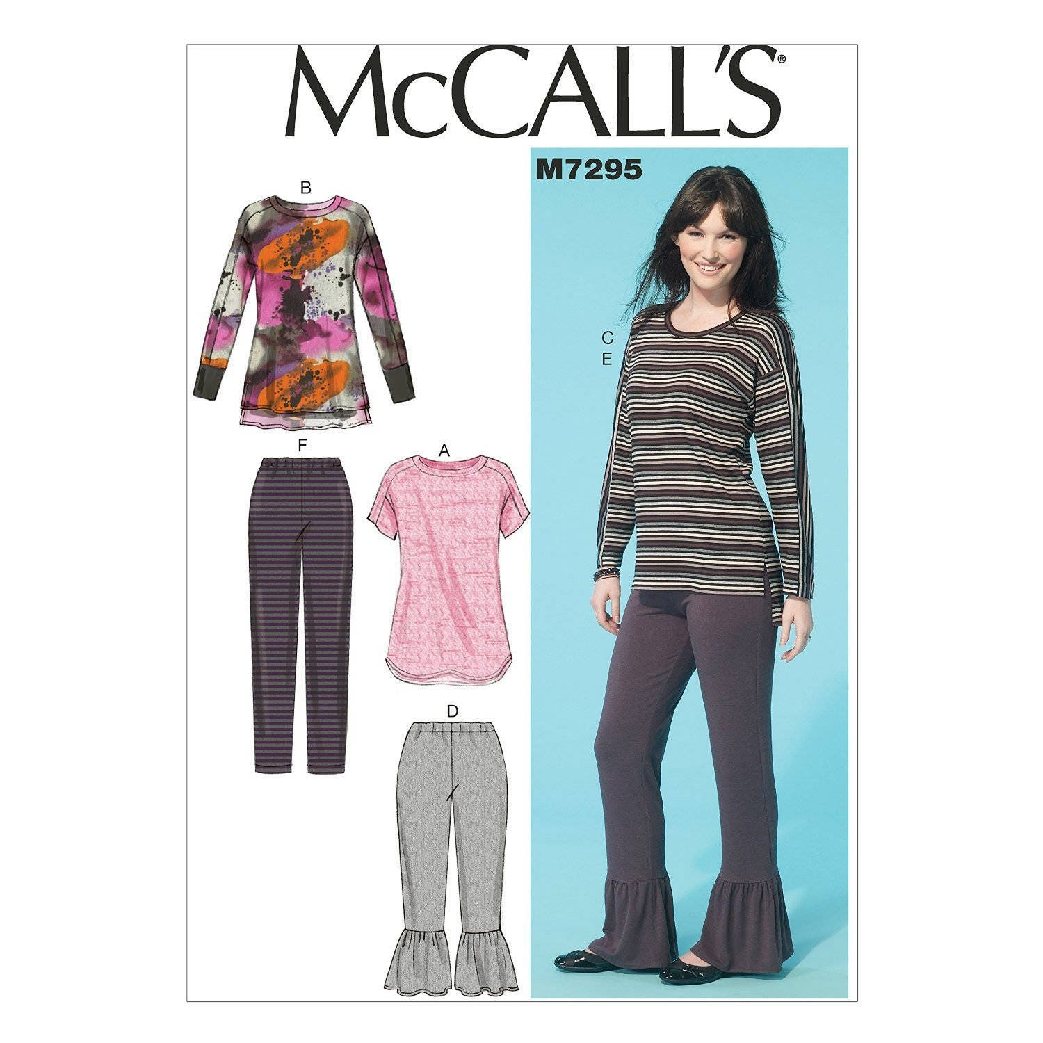 Mccall's M7295 Size 4-14 or 16-26 Misses Tops and Elastic - Etsy