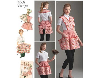Simplicity 0830 8533 Pattern - Misses 1950's Vintage Apron With