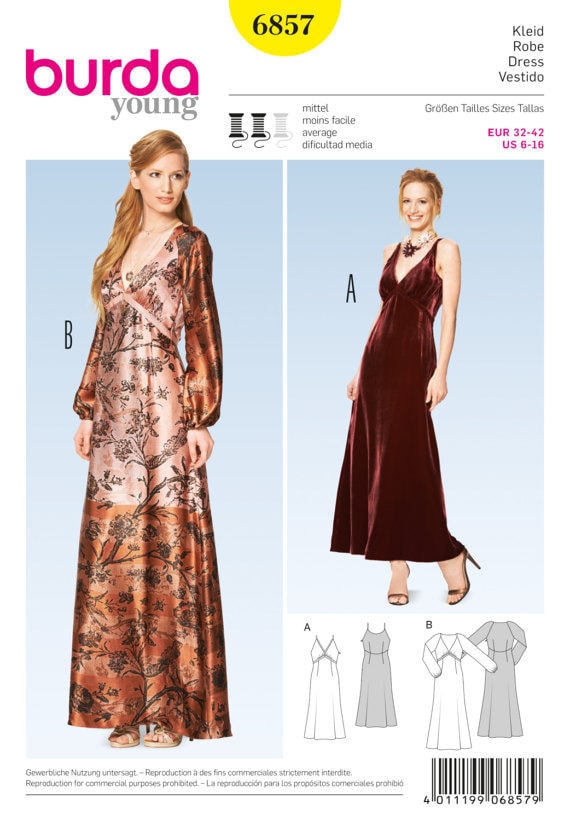 chinese dress ladies Amazon.com: Burda Sewing Pattern 6583 Dresses : Arts, Crafts & Sewing