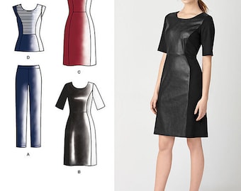 Simplicity 1314 Size 6-14 or 14-22 Misses&#39; Dress or Top and Slim Knit Pants Sewing Pattern / Uncut/FF