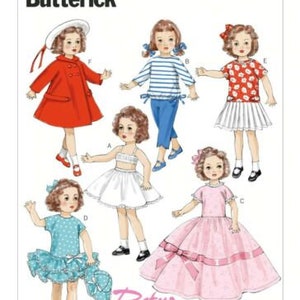 Butterick B6000 Retro Outfits for 18" Doll Sewing Pattern / Uncut, FF