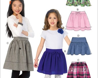 McCalls M6984 Sewing Pattern - Girl's Skirts- Size 3-6 or 7-14/Uncut